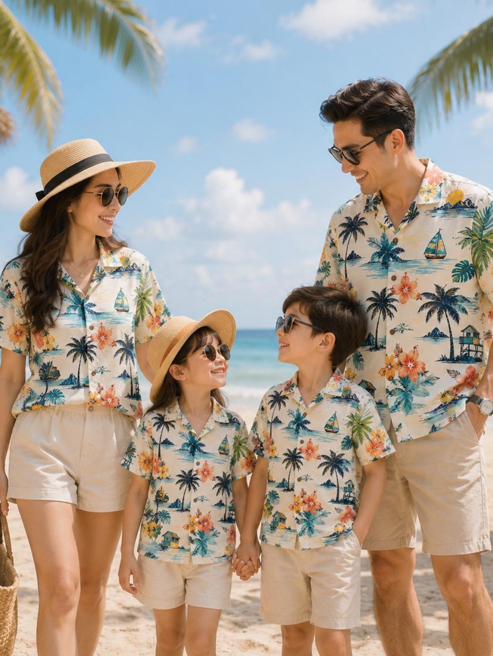 Plant Parent Clothing - قميص أطفال صيفي بتصميم هاواياني مزين